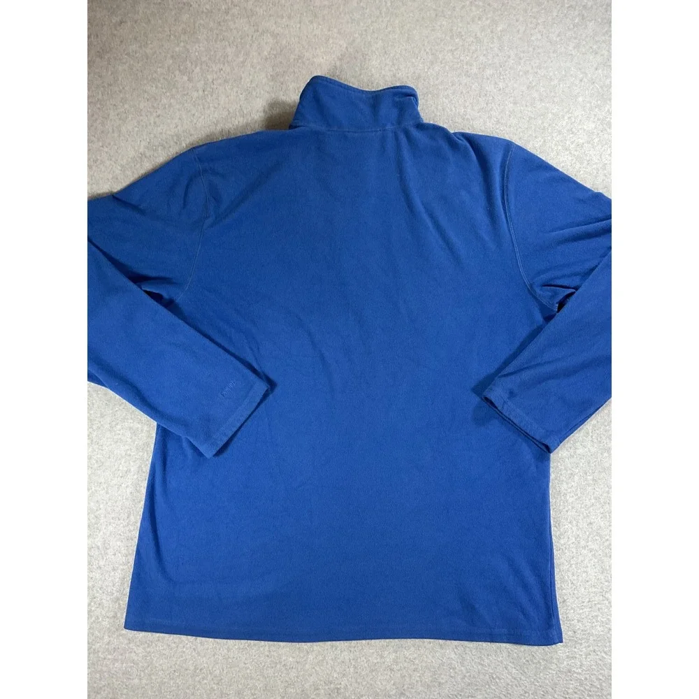 The North Face TKA 100 Mens Blue Quarter Zip Fleece Pullover Jacket Large L 1752